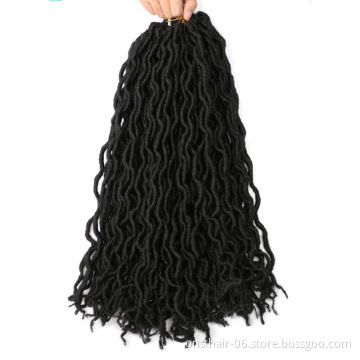 MYZYR Goddess Nu Locs Soft Crochet Hair Braids  18Inch Faux Locs Curly Synthetic Hair Pre Loop Crochet Braiding